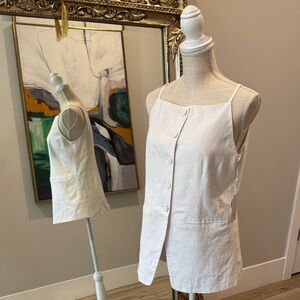Jolie White Button-Down Camisole